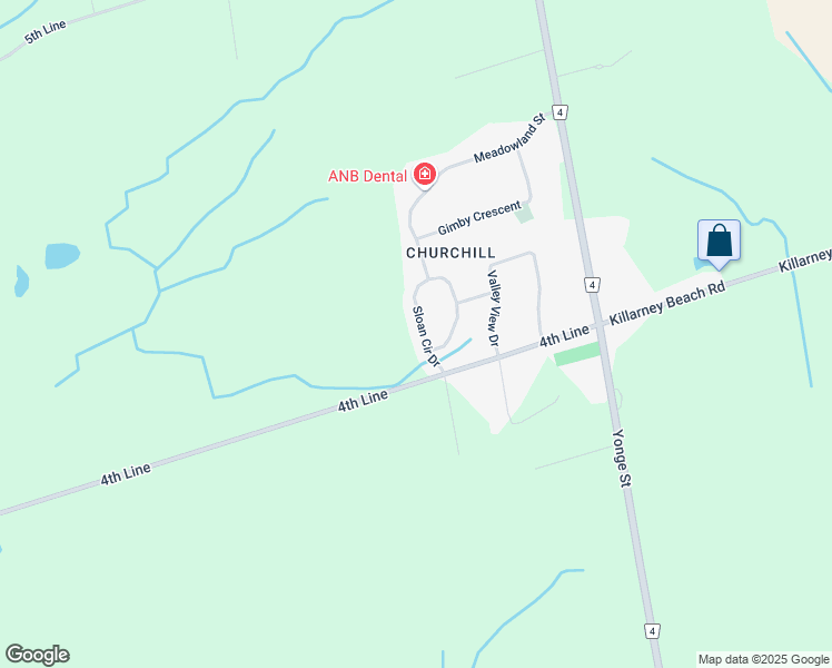 map of restaurants, bars, coffee shops, grocery stores, and more near 930 Sloan Circle Drive in Innisfil