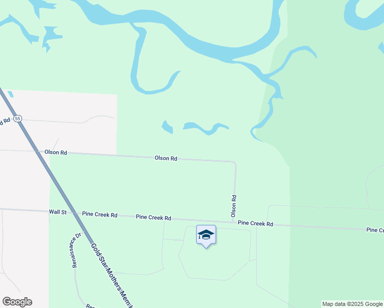 map of restaurants, bars, coffee shops, grocery stores, and more near 1594 Olson Road in Manistee