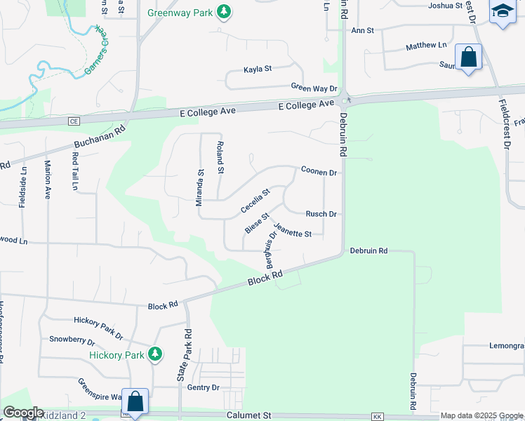 map of restaurants, bars, coffee shops, grocery stores, and more near 540 Berghuis Drive in Combined Locks
