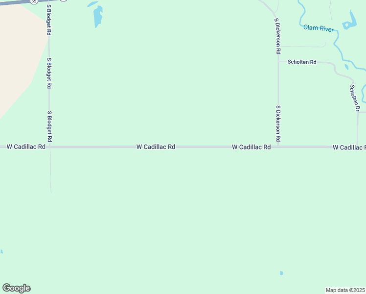 map of restaurants, bars, coffee shops, grocery stores, and more near 8672 West Cadillac Road in McBain