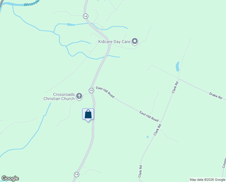 map of restaurants, bars, coffee shops, grocery stores, and more near 429 East Hill Road in East Montpelier