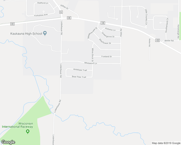 map of restaurants, bars, coffee shops, grocery stores, and more near 1971 Antelope Trail in Kaukauna
