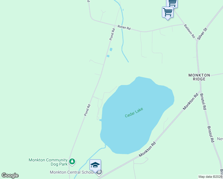 map of restaurants, bars, coffee shops, grocery stores, and more near 117 North Camp Road in Monkton