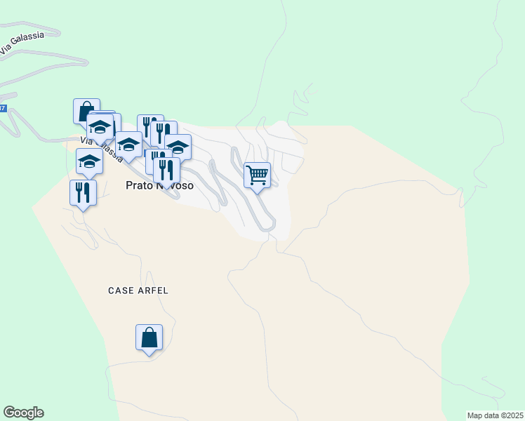 map of restaurants, bars, coffee shops, grocery stores, and more near in Prato Nevoso
