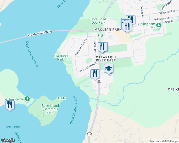 map of restaurants, bars, coffee shops, grocery stores, and more near 31 Limeridge Drive in Kingston