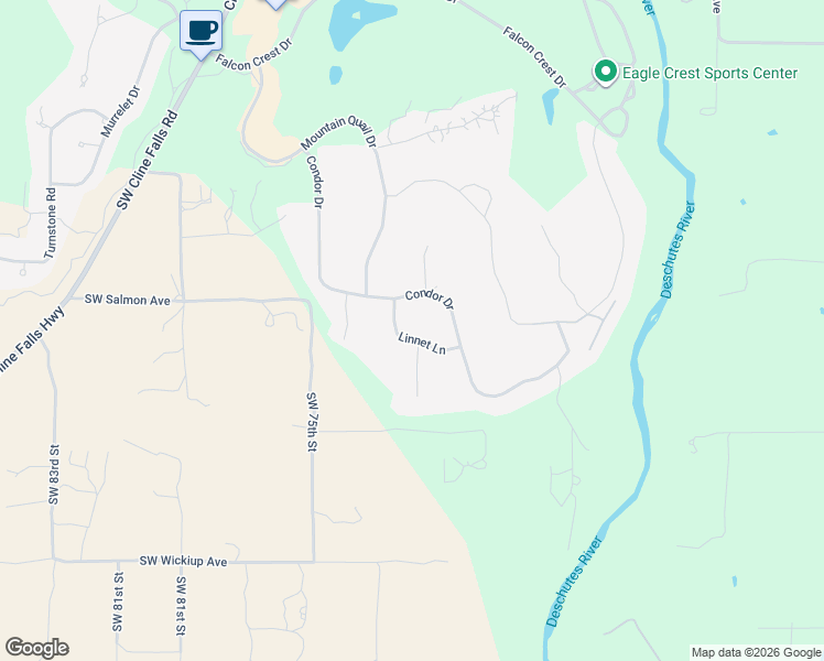 map of restaurants, bars, coffee shops, grocery stores, and more near 2165 Condor Drive in Redmond