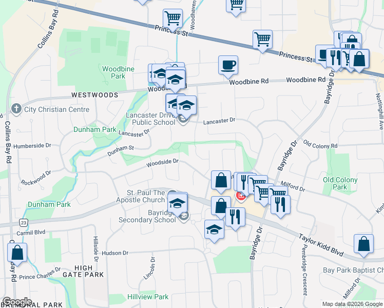 map of restaurants, bars, coffee shops, grocery stores, and more near 881 Irving Court in Kingston