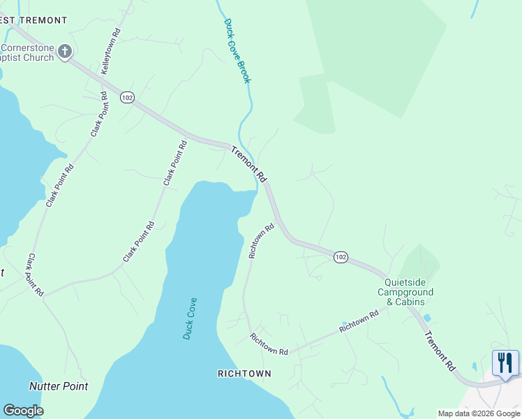 map of restaurants, bars, coffee shops, grocery stores, and more near 498 Tremont Road in Tremont