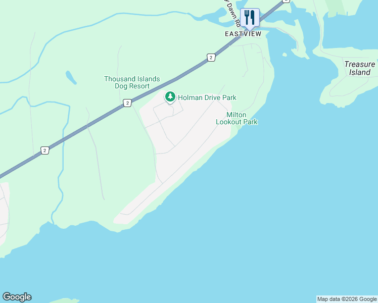 map of restaurants, bars, coffee shops, grocery stores, and more near 29 Riverside Drive in Kingston