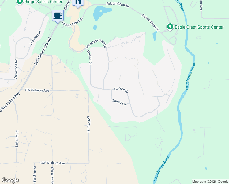 map of restaurants, bars, coffee shops, grocery stores, and more near 2165 Condor Dr in Redmond