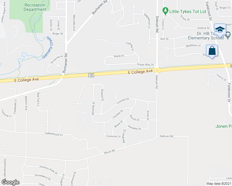 map of restaurants, bars, coffee shops, grocery stores, and more near 637 Carefree Court in Combined Locks