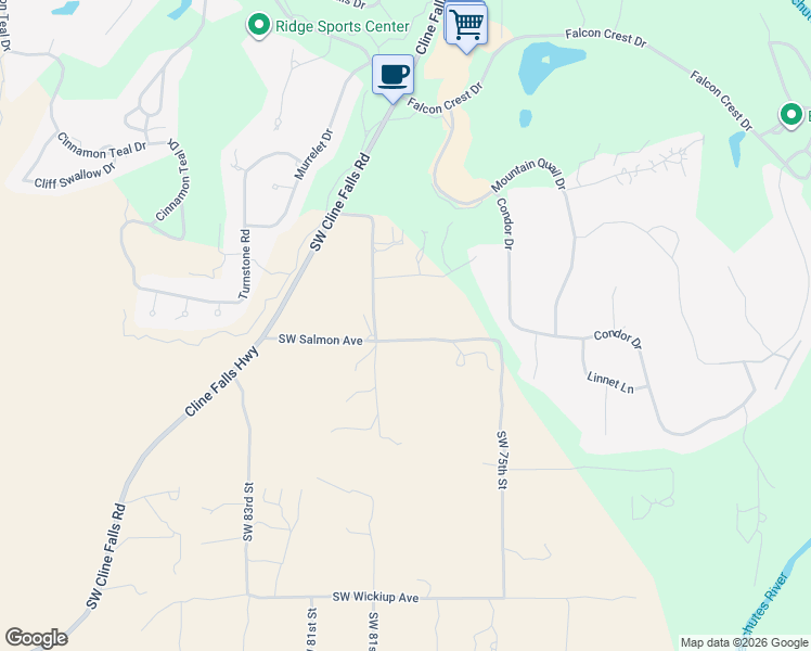 map of restaurants, bars, coffee shops, grocery stores, and more near 2218 Southwest 79th Street in Redmond