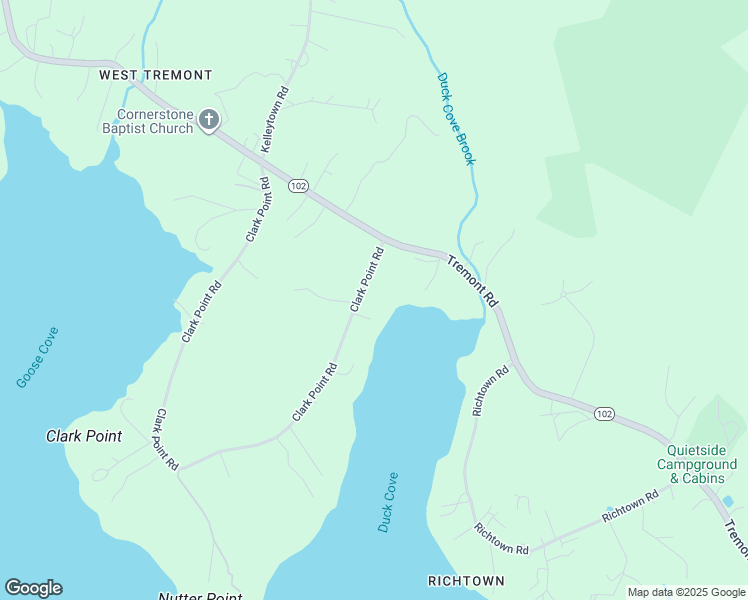 map of restaurants, bars, coffee shops, grocery stores, and more near 28 Clark Point Road in Tremont