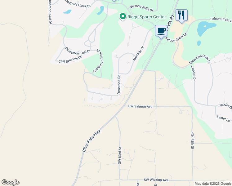 map of restaurants, bars, coffee shops, grocery stores, and more near 1947 Turnstone Road in Redmond