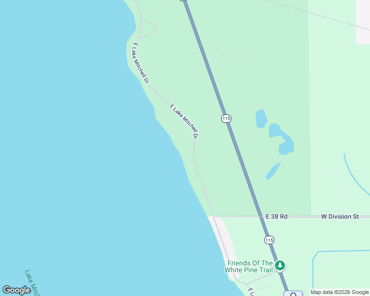 map of restaurants, bars, coffee shops, grocery stores, and more near 1212-2144 East Lake Mitchell Drive in Cadillac