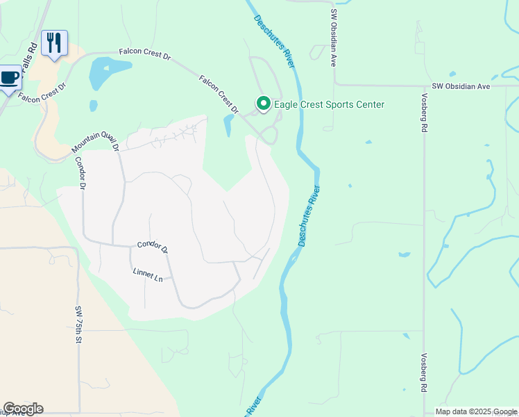 map of restaurants, bars, coffee shops, grocery stores, and more near 1971 Redtail Hawk Drive in Redmond