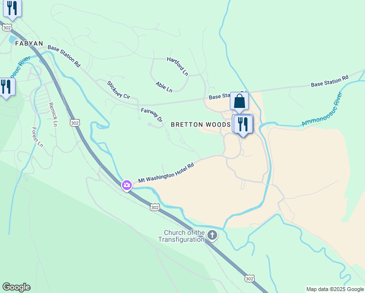 map of restaurants, bars, coffee shops, grocery stores, and more near 173 Mount Washington Hotel Road in Carroll