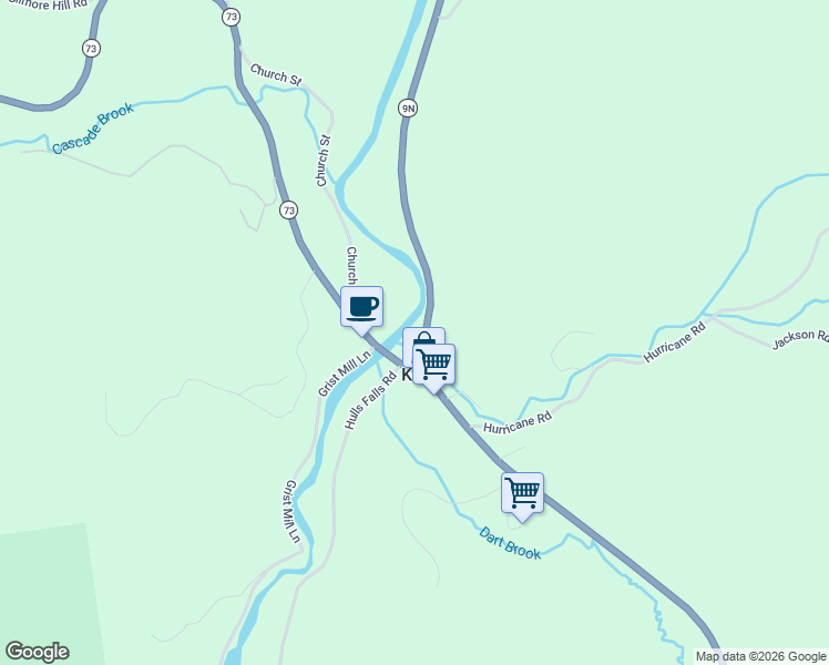 map of restaurants, bars, coffee shops, grocery stores, and more near 10941 State Highway 9N in Keene
