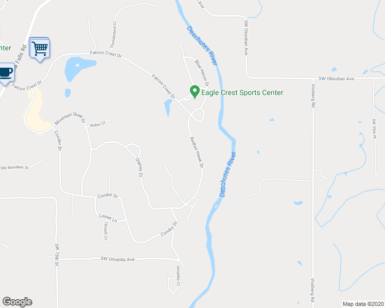 map of restaurants, bars, coffee shops, grocery stores, and more near 1835 Redtail Hawk Drive in Redmond