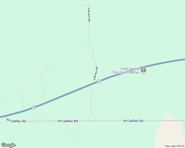 map of restaurants, bars, coffee shops, grocery stores, and more near 11140 West Cadillac Road in Cadillac