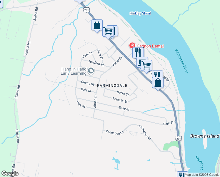 map of restaurants, bars, coffee shops, grocery stores, and more near 7 Debra Street in Farmingdale