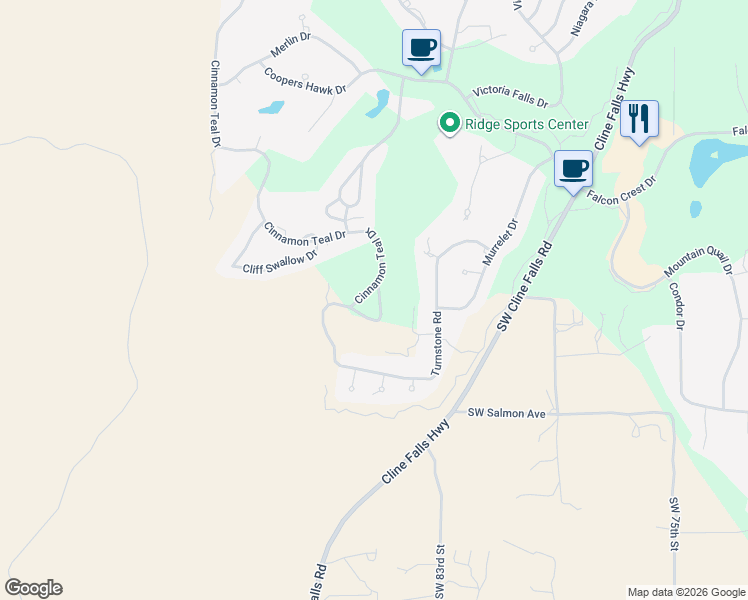 map of restaurants, bars, coffee shops, grocery stores, and more near 1995 Cinnamon Teal Drive in Redmond