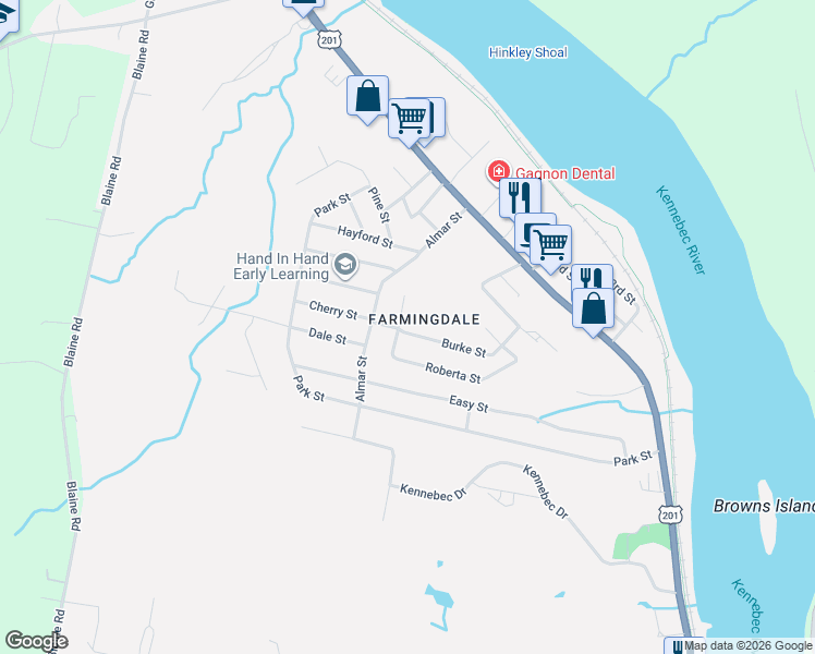 map of restaurants, bars, coffee shops, grocery stores, and more near 7 Debra Street in Farmingdale