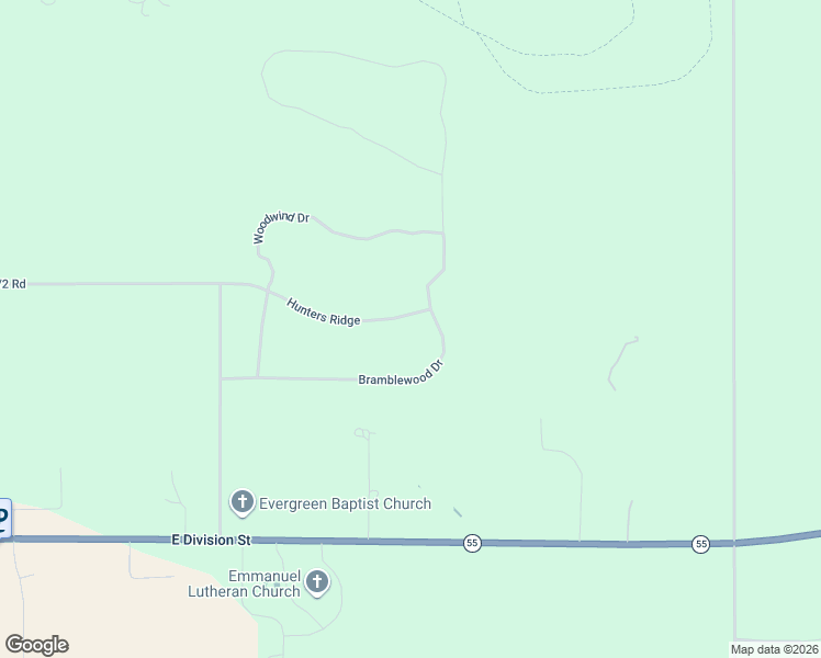 map of restaurants, bars, coffee shops, grocery stores, and more near Hunters Ridge in Cadillac