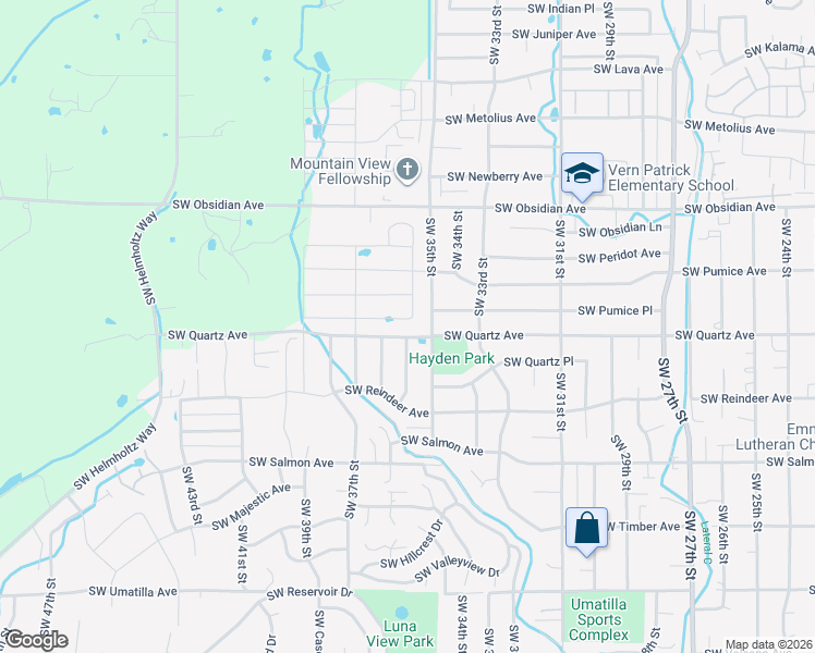 map of restaurants, bars, coffee shops, grocery stores, and more near 3525 Southwest Pumice Stone Avenue in Redmond