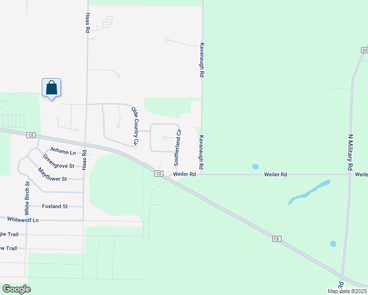 map of restaurants, bars, coffee shops, grocery stores, and more near 2420 Southerland Circle in Kaukauna