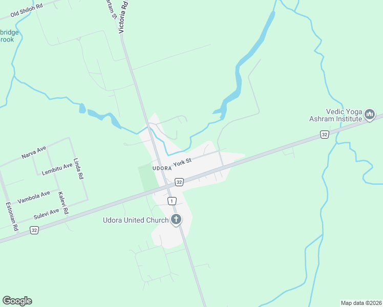 map of restaurants, bars, coffee shops, grocery stores, and more near 32 York Street in Georgina