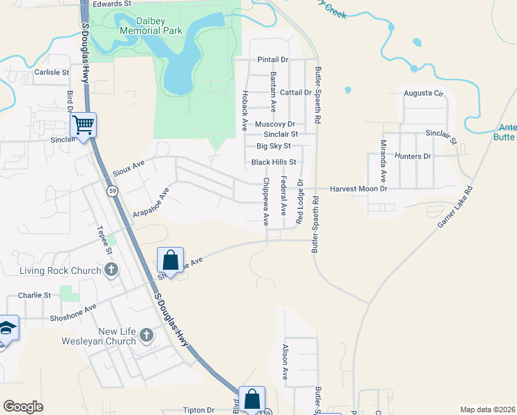 map of restaurants, bars, coffee shops, grocery stores, and more near 1213 Arapahoe Avenue in Gillette