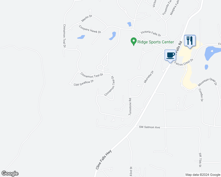 map of restaurants, bars, coffee shops, grocery stores, and more near 2005 Cinnamon Teal Drive in Redmond