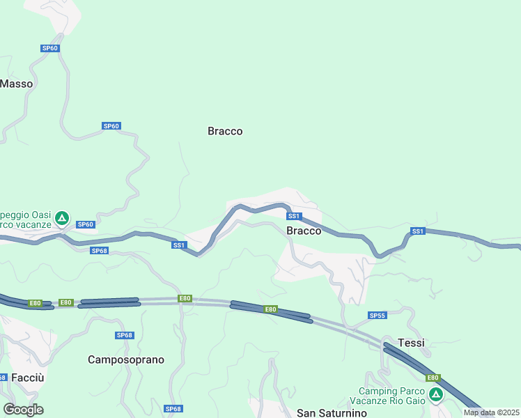map of restaurants, bars, coffee shops, grocery stores, and more near 29 Frazione Bracco in Bracco