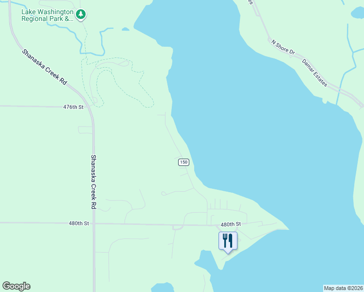 map of restaurants, bars, coffee shops, grocery stores, and more near 1232 Baker Bay Road in Kasota