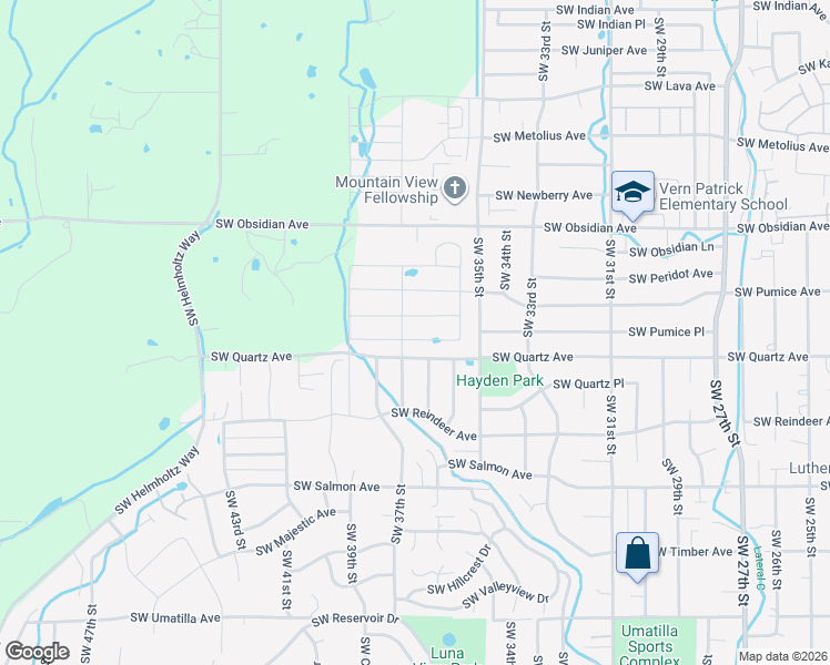 map of restaurants, bars, coffee shops, grocery stores, and more near 3667 Southwest Pumice Stone Avenue in Redmond