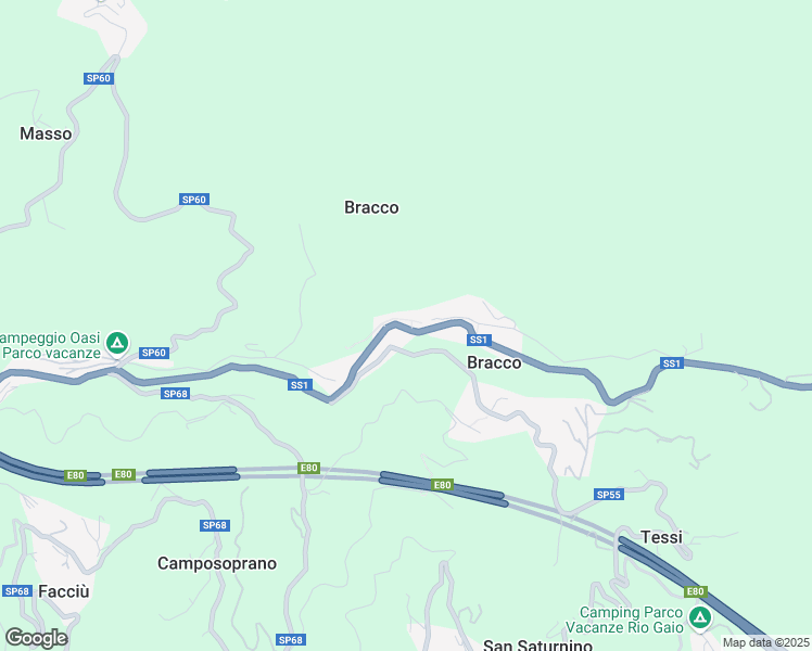 map of restaurants, bars, coffee shops, grocery stores, and more near 29 Frazione Bracco in Bracco