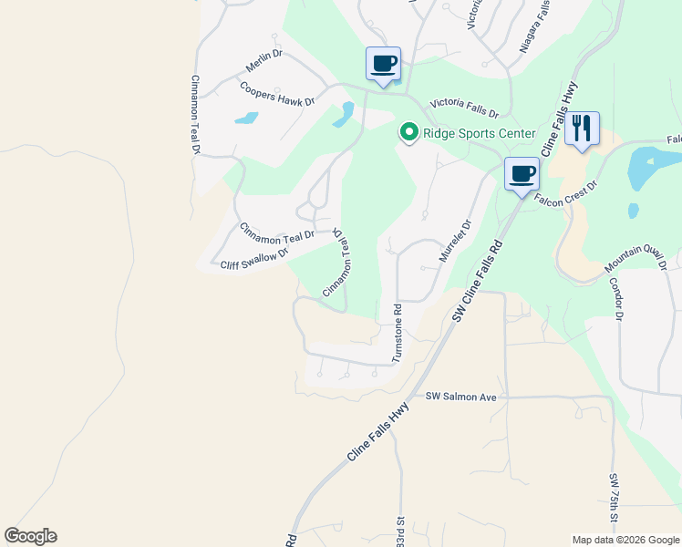map of restaurants, bars, coffee shops, grocery stores, and more near 1995 Cinnamon Teal Drive in Redmond