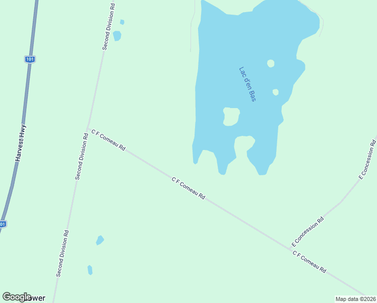map of restaurants, bars, coffee shops, grocery stores, and more near C F Comeau Road in Meteghan River