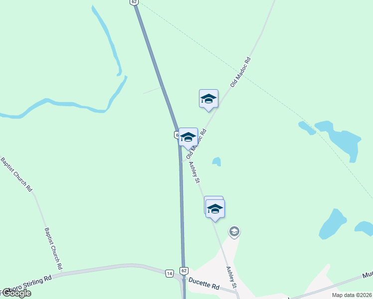 map of restaurants, bars, coffee shops, grocery stores, and more near 49 Old Madoc Road in Belleville