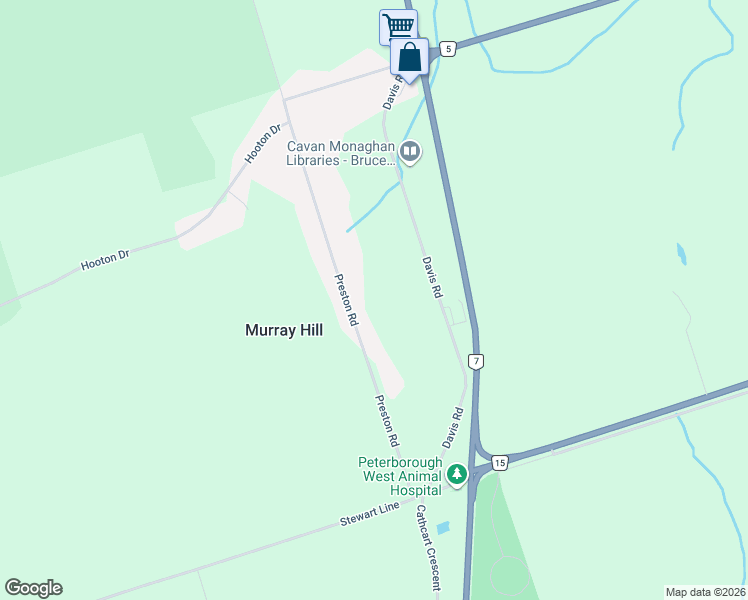 map of restaurants, bars, coffee shops, grocery stores, and more near 2158 Preston Road in Peterborough