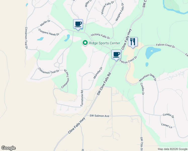 map of restaurants, bars, coffee shops, grocery stores, and more near 1747 Turnstone Road in Redmond
