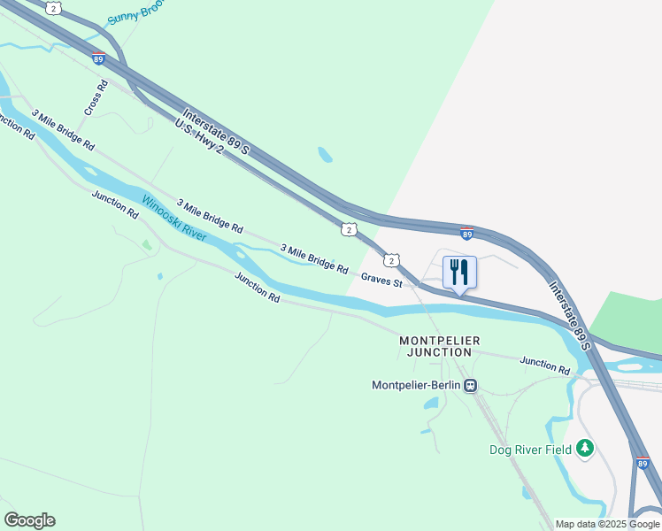 map of restaurants, bars, coffee shops, grocery stores, and more near 18 3 Mile Bridge Road in Middlesex