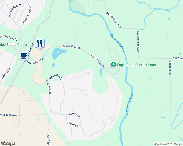 map of restaurants, bars, coffee shops, grocery stores, and more near 6933 Robin Court in Redmond