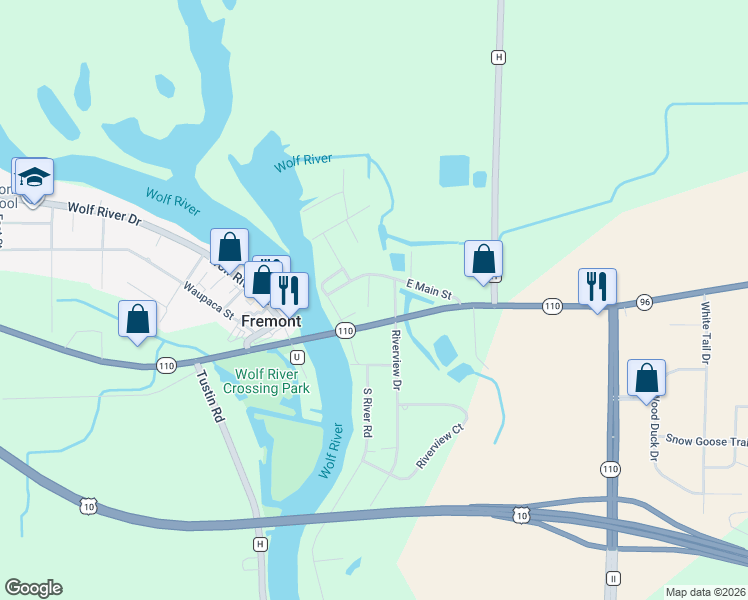 map of restaurants, bars, coffee shops, grocery stores, and more near 114 High Street in Fremont