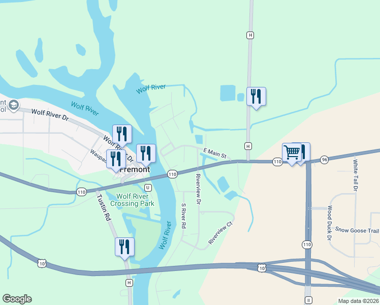 map of restaurants, bars, coffee shops, grocery stores, and more near 114 High Street in Fremont