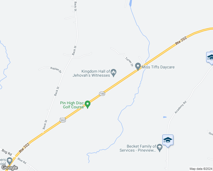 map of restaurants, bars, coffee shops, grocery stores, and more near 635 Route 202 in Monmouth