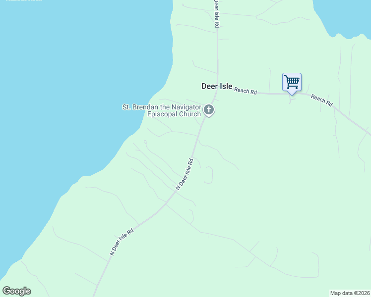 map of restaurants, bars, coffee shops, grocery stores, and more near 594 North Deer Isle Road in Deer Isle