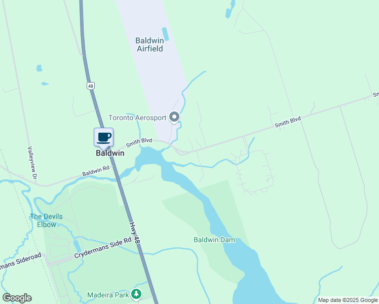 map of restaurants, bars, coffee shops, grocery stores, and more near 5782 Smith Boulevard in Baldwin