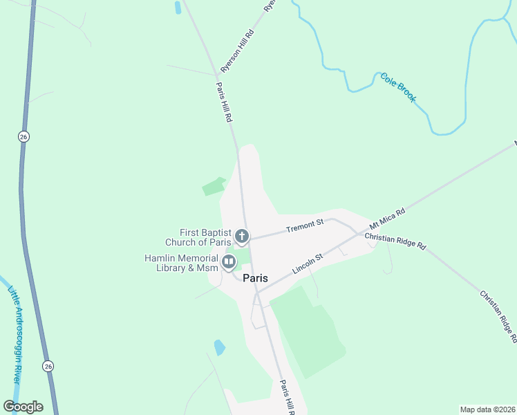 map of restaurants, bars, coffee shops, grocery stores, and more near 539 Paris Hill Road in Paris